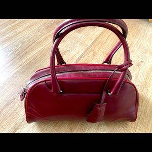 Prada leather bowling bag